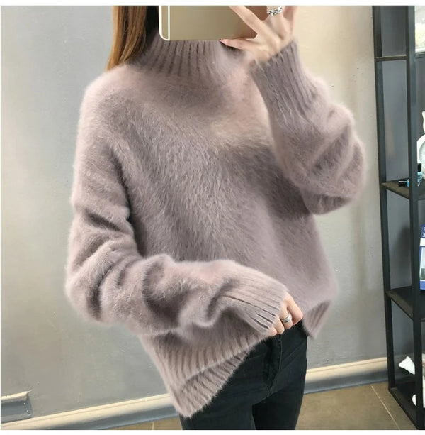 Turtleneck Fluffy and Soft Pull Over Sweaters