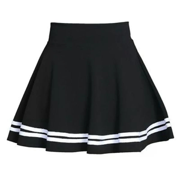 Summer 2024 Pleated Sexy Stripe Mid-Skirts