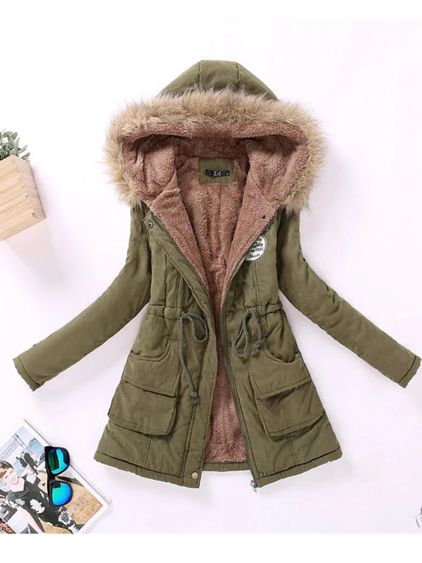 Hoodie Padded Medium to Long Casual Winter Snow Jackets