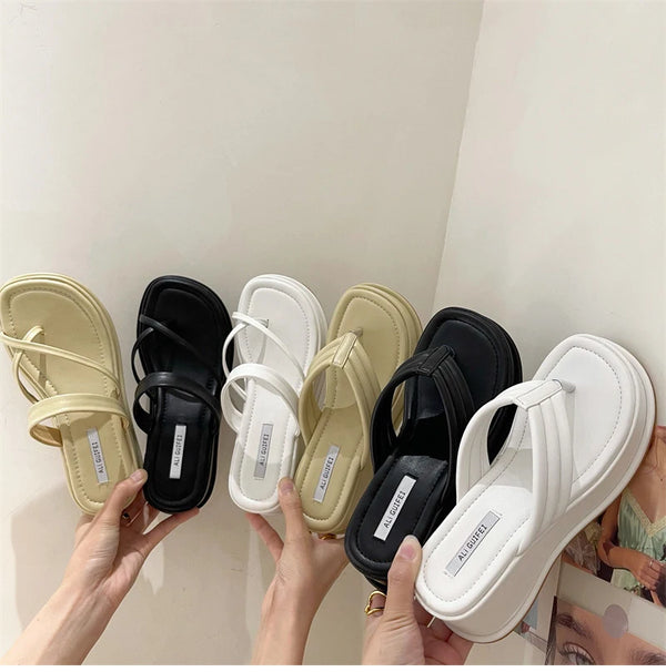 Clip Toe and Slip On Shoes Casual Outdoor Wedges