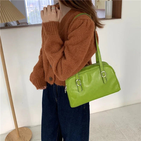 Women's Leather Shoulder Bags with Casual Tote Style