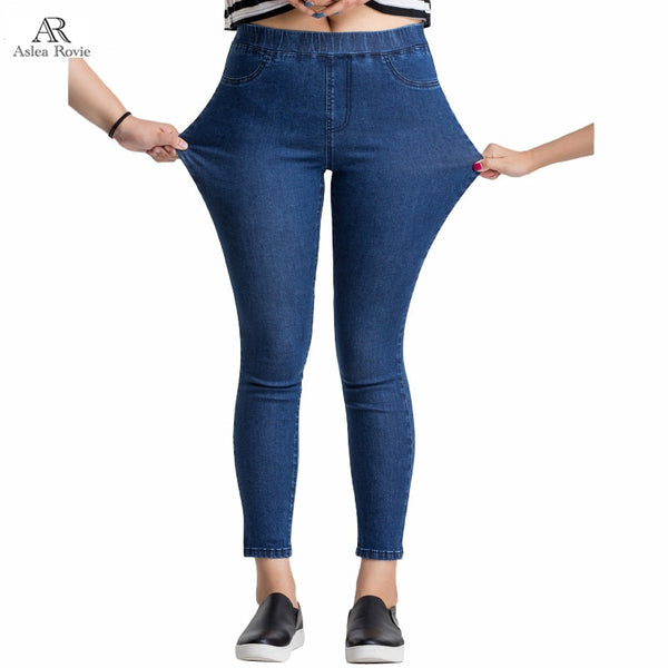 Stylish Comfort: Women's High Waist Slim Fit Denim Pants