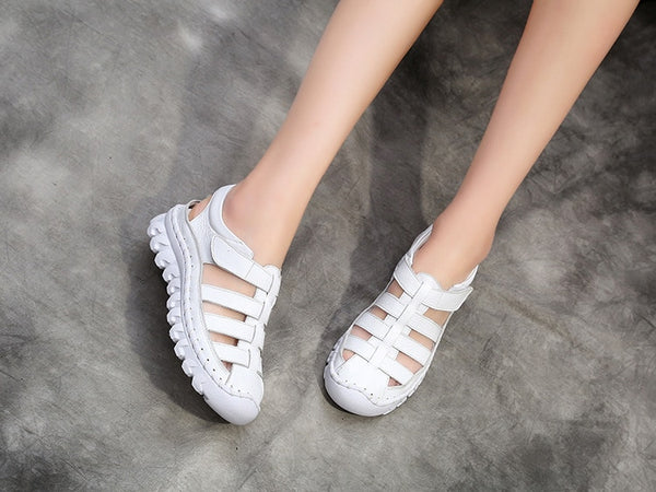 Comfortable Cow Leather Casual Walking Sandals