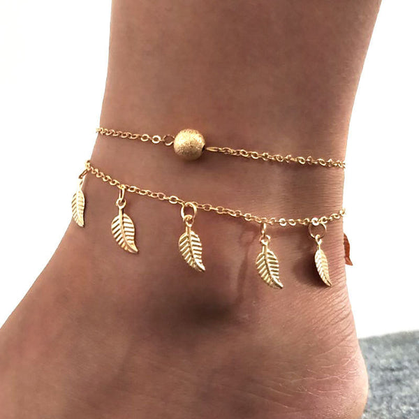 Golden Heart Beach Anklet Chain - Summer Fashion Statement Piece