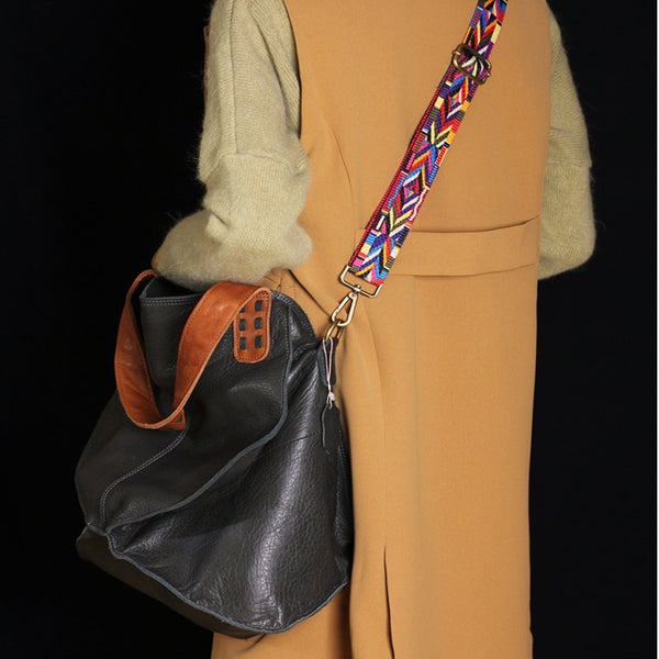 Large Capacity Fashionable Genuine Leather Sling Bag
