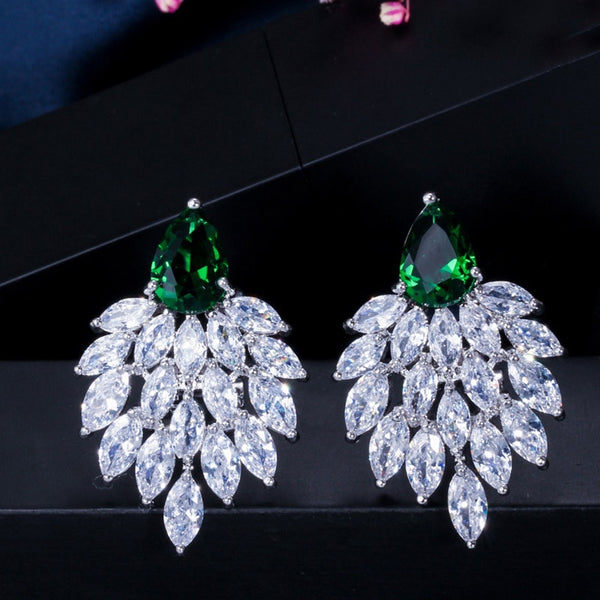 Bohemian Style Marquise CZ Drop Earrings With Cubic Zirconia