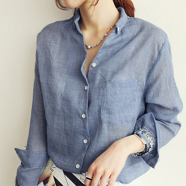Casual Long Sleeve Blouse Top for Women