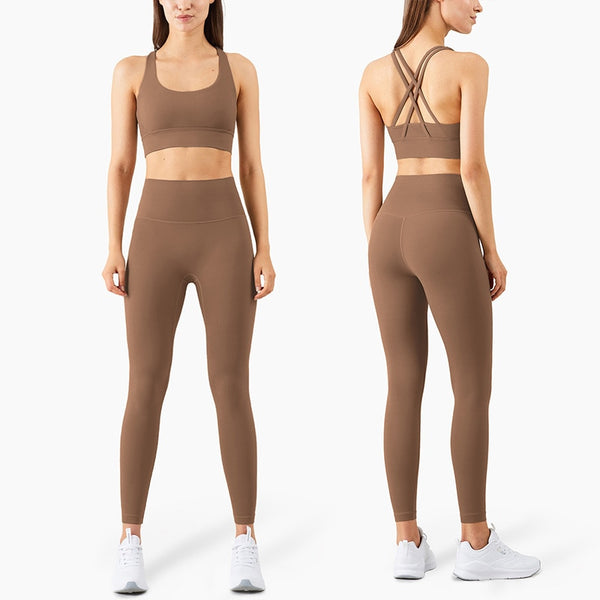 Yoga Sleeveless Gym Suit Set with Breathable Quick Dry Material for Women